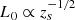 $$ \begin{aligned} L_0 \propto z_s^{- 1/2} \nonumber \end{aligned} $$