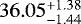 $36.05^{&#x002B;1.38}_{-1.44}$
