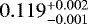 $0.119^{&#x002B;0.002}_{-0.001}$