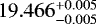 $19.466^{&#x002B;0.005}_{-0.005}$
