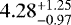 $4.28^{&#x002B;1.25}_{-0.97}$