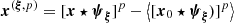 $ {\boldsymbol{x}^{(\boldsymbol{\xi},p)} = [\boldsymbol{x} \star \boldsymbol{\psi}_{\boldsymbol{\xi}}]^{p} - \big \langle[\boldsymbol{x}_0 \star \boldsymbol{\psi}_{\boldsymbol{\xi}})]^{p}\big \rangle} $