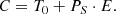 $$ \begin{aligned} C = T_0 + P_S \cdot E. \end{aligned} $$
