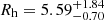 $ R_{\mathrm{h}}=5.59^{+1.84}_{-0.70} $