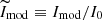 $ \widetilde{I}_{\mathrm{mod}}\equiv I_{\mathrm{mod}}/I_0 $