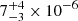 $ 7^{+4}_{-3}\times 10^{-6} $