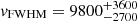 $ \mathit{v}_{\mathrm{FWHM}}=9800^{+3600}_{-2700} $