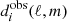 $ d_i^{\rm obs}(\ell,m) $