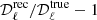 $ {\mathcal{D}}^{\rm rec}_\ell / \mathcal{D}^{\rm true}_\ell -1 $
