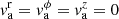 $ \mathit{v}^{\mathrm{r}}_{\mathrm{a}} = \mathit{v}^\phi_{\mathrm{a}} = \mathit{v}^z_{\mathrm{a}} = 0 $