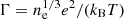 $ \Gamma=n^{1/3}_{\mathrm{e}} e^2/(k_{\mathrm{B}}T) $