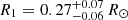 $ R_1 = 0.27^{+0.07}_{-0.06}\,R_\odot $