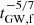 $ t_{\mathrm{GW,f}}^{-5/7} $
