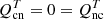 $ Q_{\mathrm{cn}}^{T} = 0 = Q_{\mathrm{nc}}^{T} $