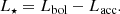 $$ \begin{aligned} L_\star = L_{\rm bol} - L_{\rm acc}. \end{aligned} $$