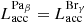 $ L_{\mathrm{acc}}^{\mathrm{Pa}_{\beta}} = L_{\mathrm{acc}}^{\mathrm{Br}_{\gamma}} $