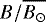 $B/\overline{B_{\odot}}$