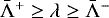 $\bar{\Lambda}^&#x002B; \ge \lambda \ge \bar{\Lambda}^-$