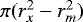 $\pi (r_x^2-r_m^2)$