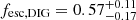 $ f_{\mathrm{esc,DIG}} = 0.57_{-0.17}^{+0.11} $
