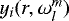 $y_{i}(r,\omega_{l}^{m})$