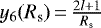 $y_6(R_{\textrm{s}})\,{=}\,\frac{2l&#x002B;1}{R_{\textrm{s}}}$