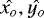 $\hat{x_o},\hat{y_o}$