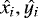 $\hat{x_i},\hat{y_i}$