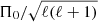 $ \Pi_0/\sqrt{\ell (\ell + 1)} $