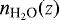 $n_{\text{H}_2\text{O}}(z)$