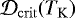 $\mathcal{D}_{\rm{crit}}(T_{\rm{K}})$