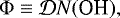 \begin{equation*} \Phi \equiv \mathcal{D} N(\text{OH}), \end{equation*}
