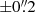 $ \pm 0{{\overset{\prime\prime}{.}}}2 $