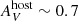 $ A_{V}^{\mathrm{host}}\sim0.7 $