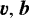 $\Vec{v}, \Vec{b}$