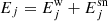 $ E_j=E_j^{\rm w} + E_j^{\rm sn} $