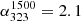 $ \alpha_{323}^{1500}=2.1 $