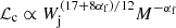 $ {\mathcal{L}}_{\rm c}\propto W_{\rm j}^{(17+8\alpha_{\rm f})/12}M^{-\alpha_{\rm f}} $