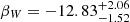 $ \beta_W=-12.83^{+2.06}_{-1.52} $
