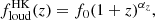 $$ \begin{aligned} f_{\rm loud}^\mathrm{HK}(z)=f_0(1+z)^{\alpha _z}, \end{aligned} $$