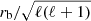 $ r_{\mathrm{b}}/\sqrt{\ell(\ell+1)} $