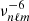 $ \nu_{n\ell m}^{-6} $