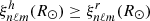 $ \xi_{n\ell m}^h(R_\odot)\ge \xi_{n\ell m}^r(R_\odot) $