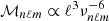 $ \mathcal{M}_{n\ell m} \propto \ell^{3} \nu_{n\ell m}^{-6} $