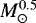 $M_{\odot}^{0.5}$
