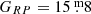 $ G_{RP} = 15{{\overset{\text{ m}}{.}}}8 $