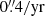 $ 0{{\overset{\prime\prime}{.}}}4/\mathrm{yr} $