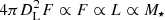 $ 4 \pi D_{\rm L}^2 F \propto F \propto L \propto M_\star $