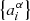 $ \left\{{a_i^\alpha}\right\} $