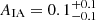 $ A_{\mathrm{IA}} = 0.1^{+0.1}_{-0.1} $